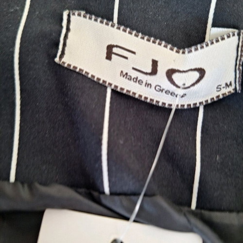 Fjo blazer jacket new black with white stripe