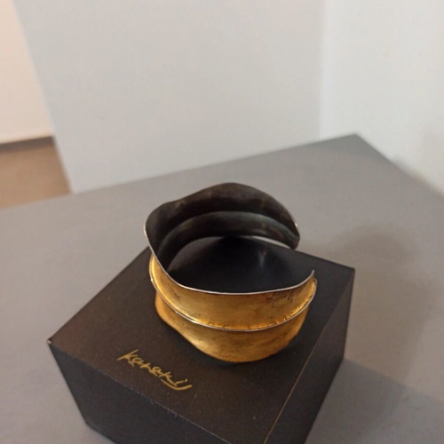 Silver bracelet like new with gold leaf coating