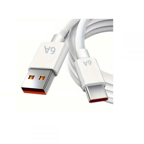 Καλώδιο Φόρτισης USB Type C 1m 6A Λευκό Καινούργιο