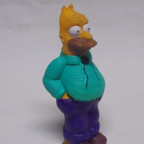 The Simpsons figure like new, hand-painted with acrylics