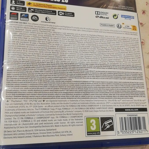 F1 24 PS5 game like new