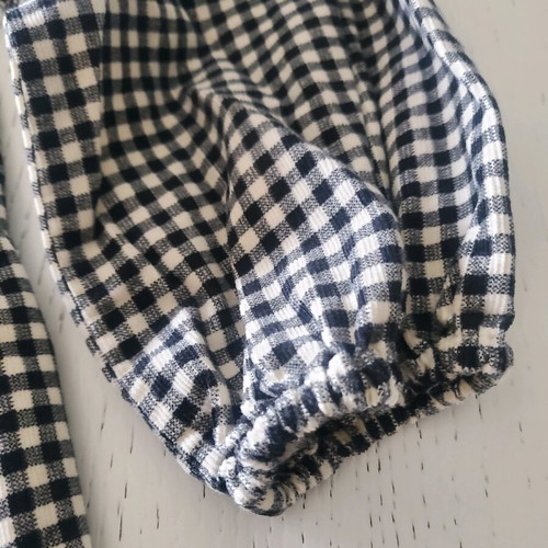Zara black and white corduroy check dress 13-14 years like new