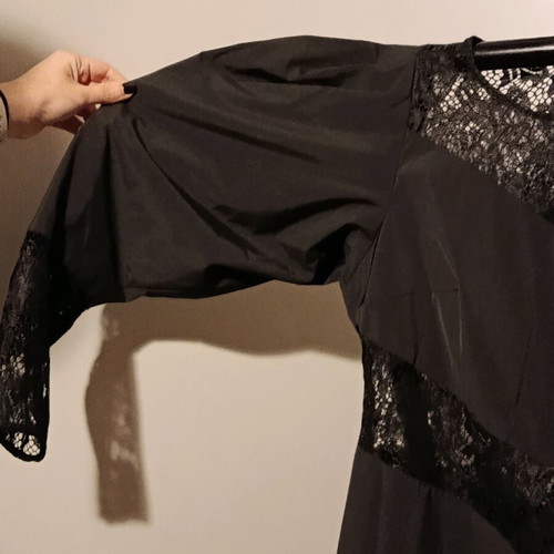 Black long dress with lace H&M new, size L