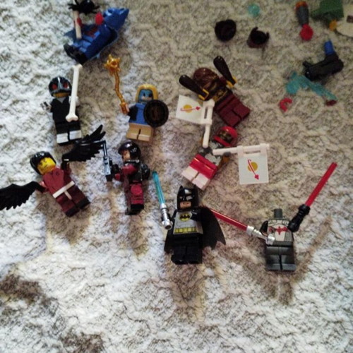 Lego figures used, various pieces