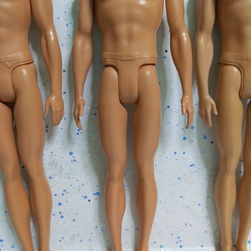 Ken used dolls lot of 3, nude with flaws