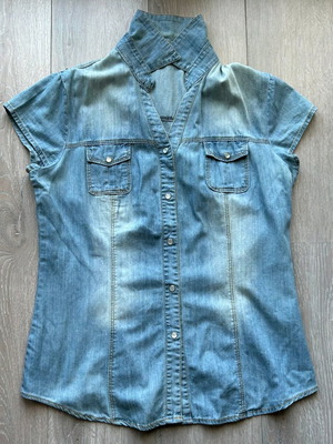 Women's jean top like new, blue, sizes S and M