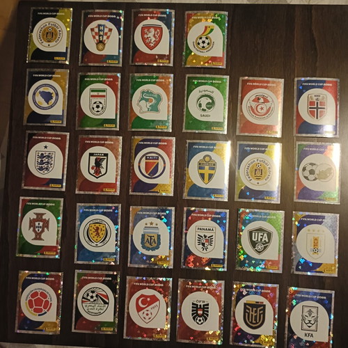 Panini World Cup 2026 stickers, 28 team badges, new