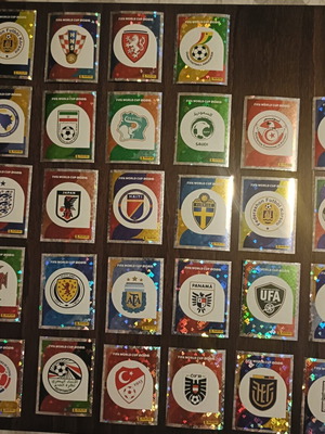 Panini World Cup 2026 stickers, 28 team badges, new