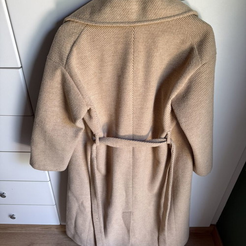 Katelondon coat used, beige camel, size M/L, wool cotton blend