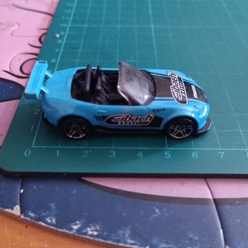 Hot Wheels 2015 Mazda MX-5 Miata blue Eibach HW Speed Graphics