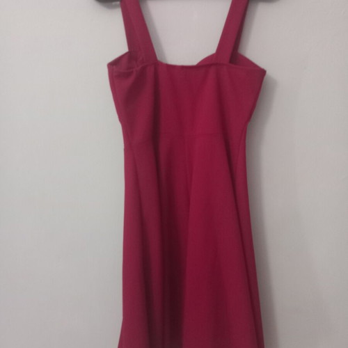 Red dress used, size S with slight strap defect