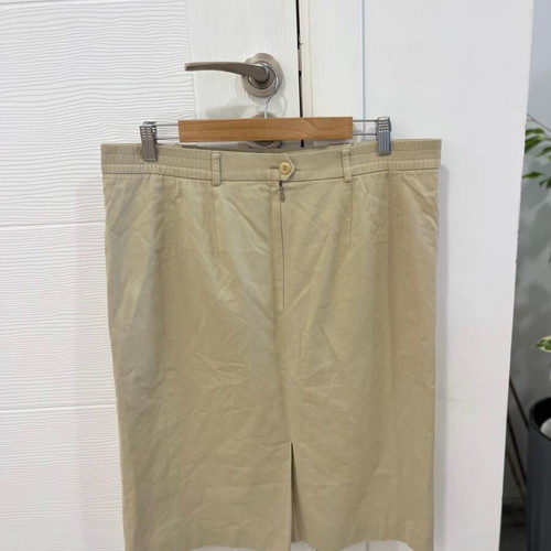 Vintage 90s Bogner Pencil Skirt Size US14 Beige Made In Germany used