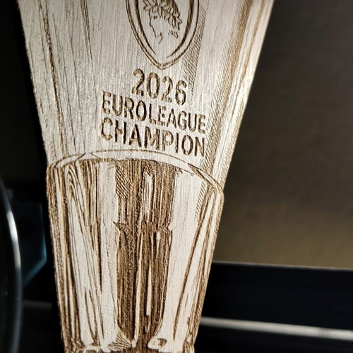 Olympiacos Basketball Wooden Euroleague 2026 Trophy New