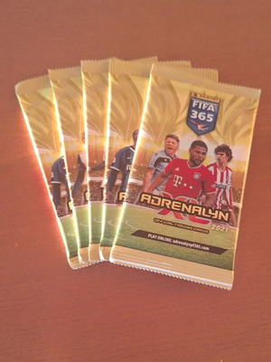 Panini Fifa 365 2021 booster packs, set of 5, factory sealed