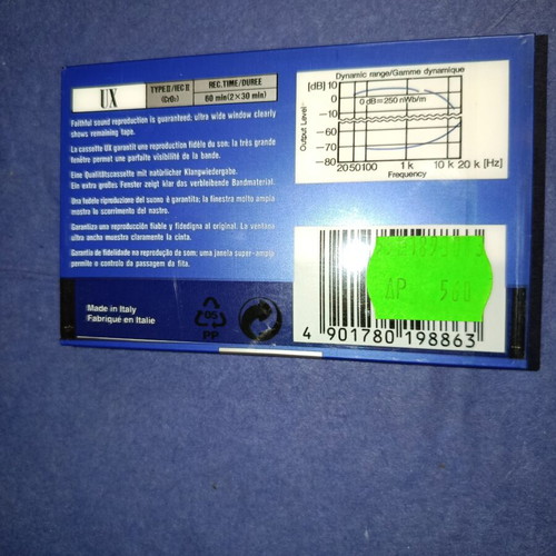 Sony UX 60 Chrome Position Sealed Audio Cassette