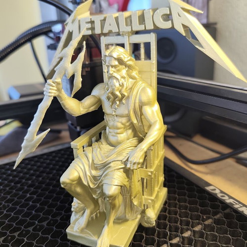 Metallica 3D Printed Figure New Gold Metallic