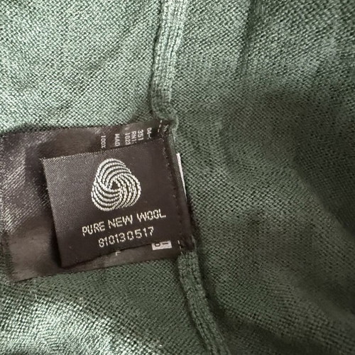 Uniqlo Wool Pullover men's sweater used, size M, green, 100% wool
