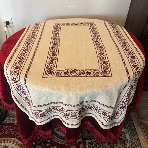 Handmade large table runner hand embroidered like new