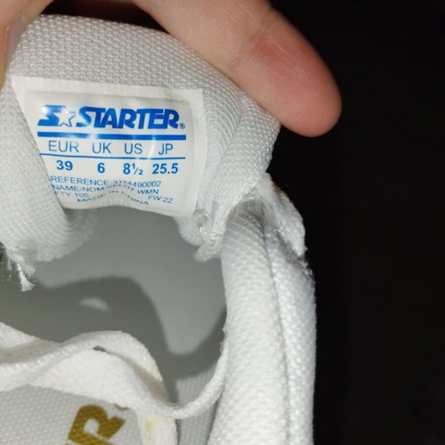 Starter women's athletic shoes No 39 like new, white with gold details