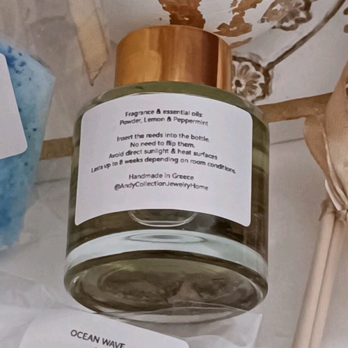 Reed Diffuser 50ml with Ocean Wave closet tablet and wax melts gift