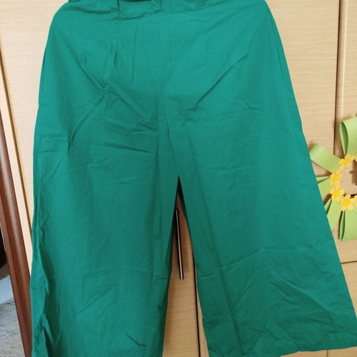 Paperbag high-waisted pants Zara like new, green, size S