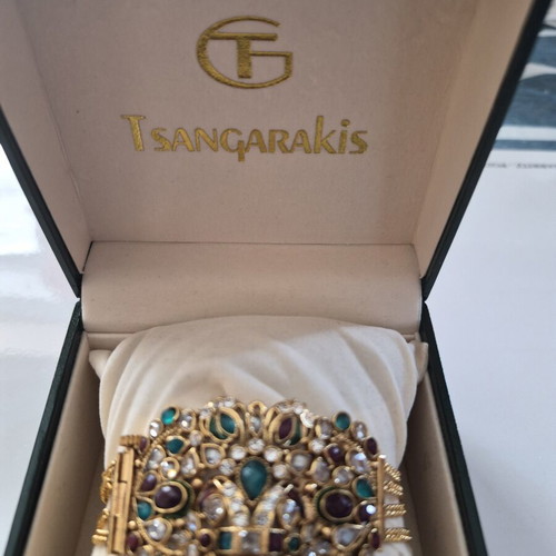 Vintage Galerie Tsangarakis bracelet with semi-precious stones, like new