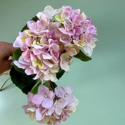Artificial hydrangea flowers, set of 3