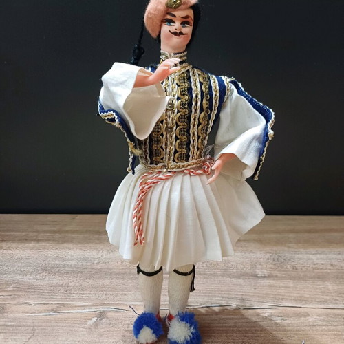 Κούκλες Εύζωνα μεταχειρισμένες, τουριστικό σουβενίρ, σετ 2 τεμαχίων