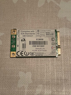 Wi-Fi Card HP Anatel 459339-002 802.11b/g Mini-PCI 54Mbps used