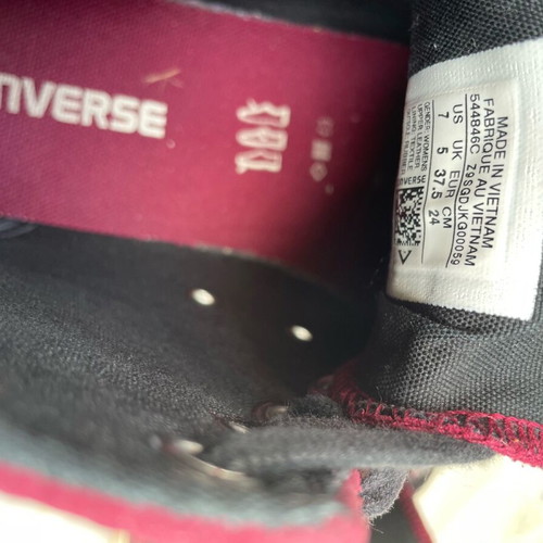 Converse Chuck Taylor All Star tri zip sneakers used, size 37.5, burgundy