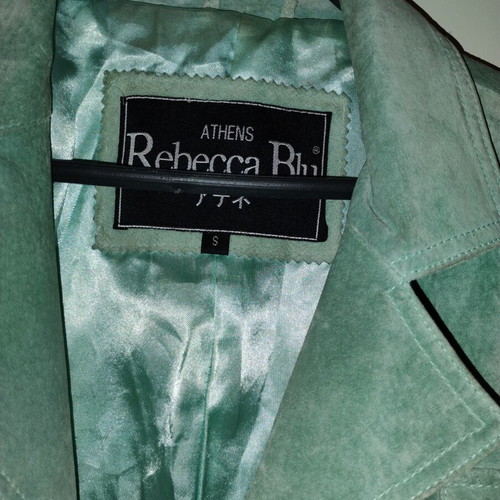 Rebecca Blu women's suede jacket used, mint green, size small
