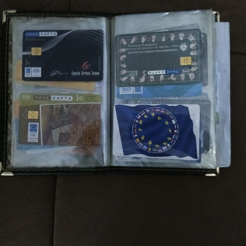 Collectible old phone cards with album used
