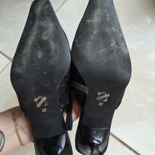 Official black mule pumps, like new, size 37