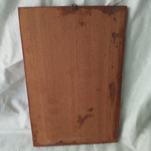 Wooden Icon of Saint David of Evia used, 17.5x26cm