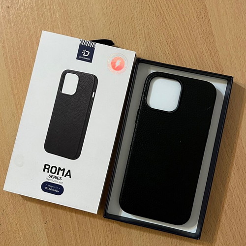 Dux Ducis Roma Series Genuine Leather Case for iPhone 13 Pro Max like new, black