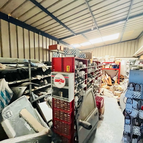 Fiat model spare parts warehouse with shelves
