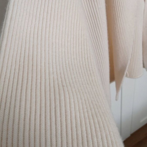 Women's thick cardigan like new, ivory, 3/4 sleeves