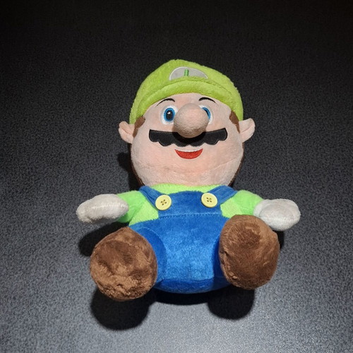 Super Mario Luigi plush toy 33cm used, Nintendo Simba