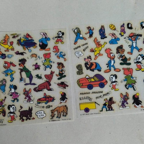 Greek stickers from the 70s, set of 7