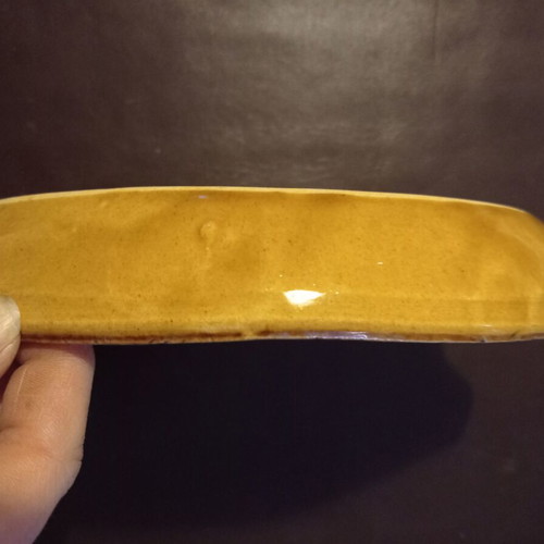Small oval fireproof plate used