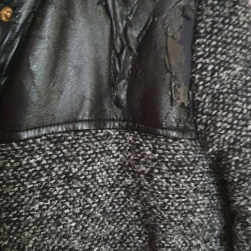 Lynne jacket with hood used, size L, black and white