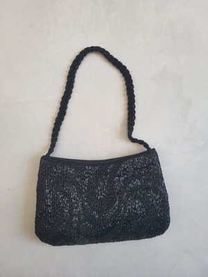Evening shoulder bag new, black 17x11cm