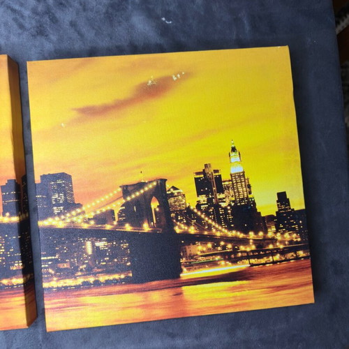 Triptych Canvas Brooklyn Bridge New York like new