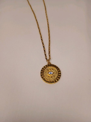 Steel necklace new, gold-colored