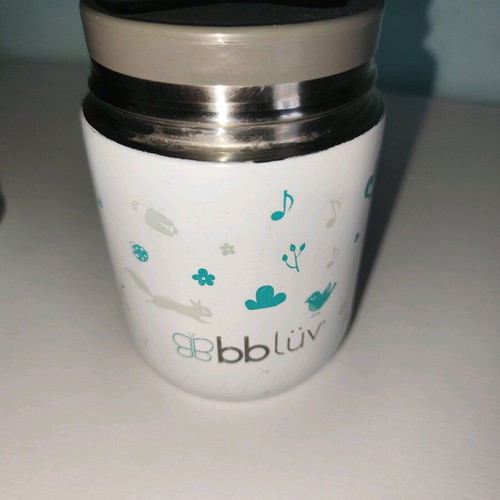BBLUV Stainless Steel Food Thermos 300ml used Aqua Blue