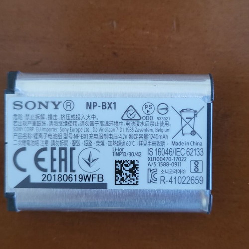 Sony NP-BX1 rechargeable battery for camera used