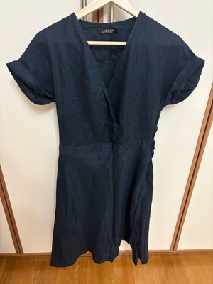 Ralph Lauren linen dress new, size M, navy