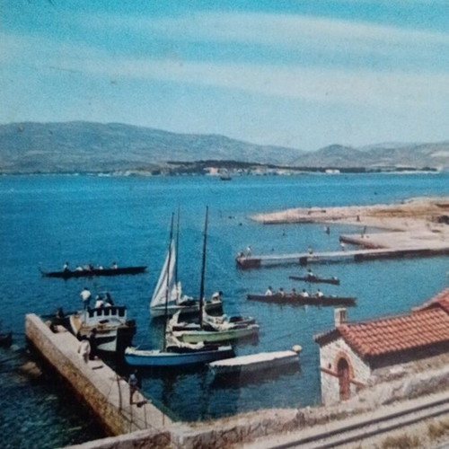 Volos postcard used, view towards N.O.V