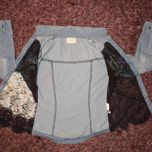 Elisa Cavaletti Shirt Jeans Women size S used, lace details