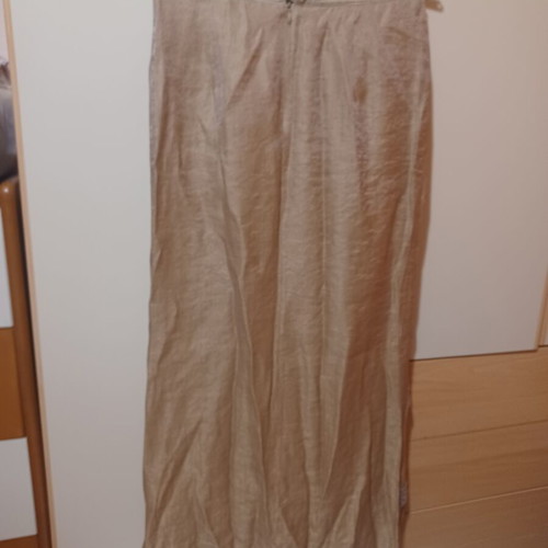 A-Style maxi skirt 2000s, gold and brown, straight slim fit